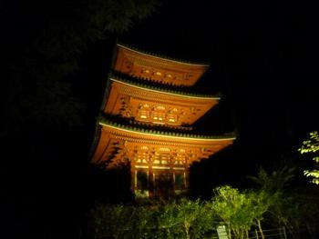 岩船寺三重塔ライトアップの画像
