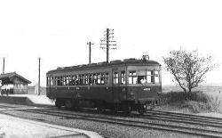 昭和29年の田辺駅発車の写真