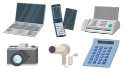 リサイクル対象の小型家電の例のイラスト