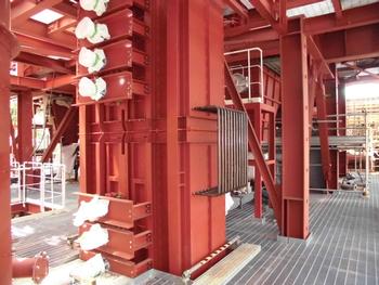 炉室・機械室地上部施工中（平成29年7月）の様子