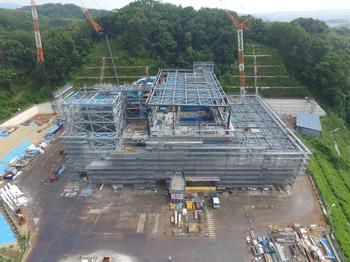 上空から撮影した施工中（平成29年7月）の様子1