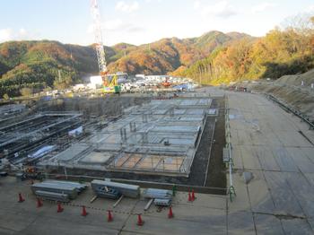 炉室・機械室地下部施工後（平成29年1月）の様子