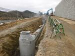 雨水排水工施工中（平成27年4月3日）の様子