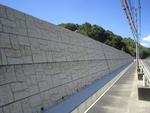 重力式擁壁工施工後（平成27年7月14日）の様子