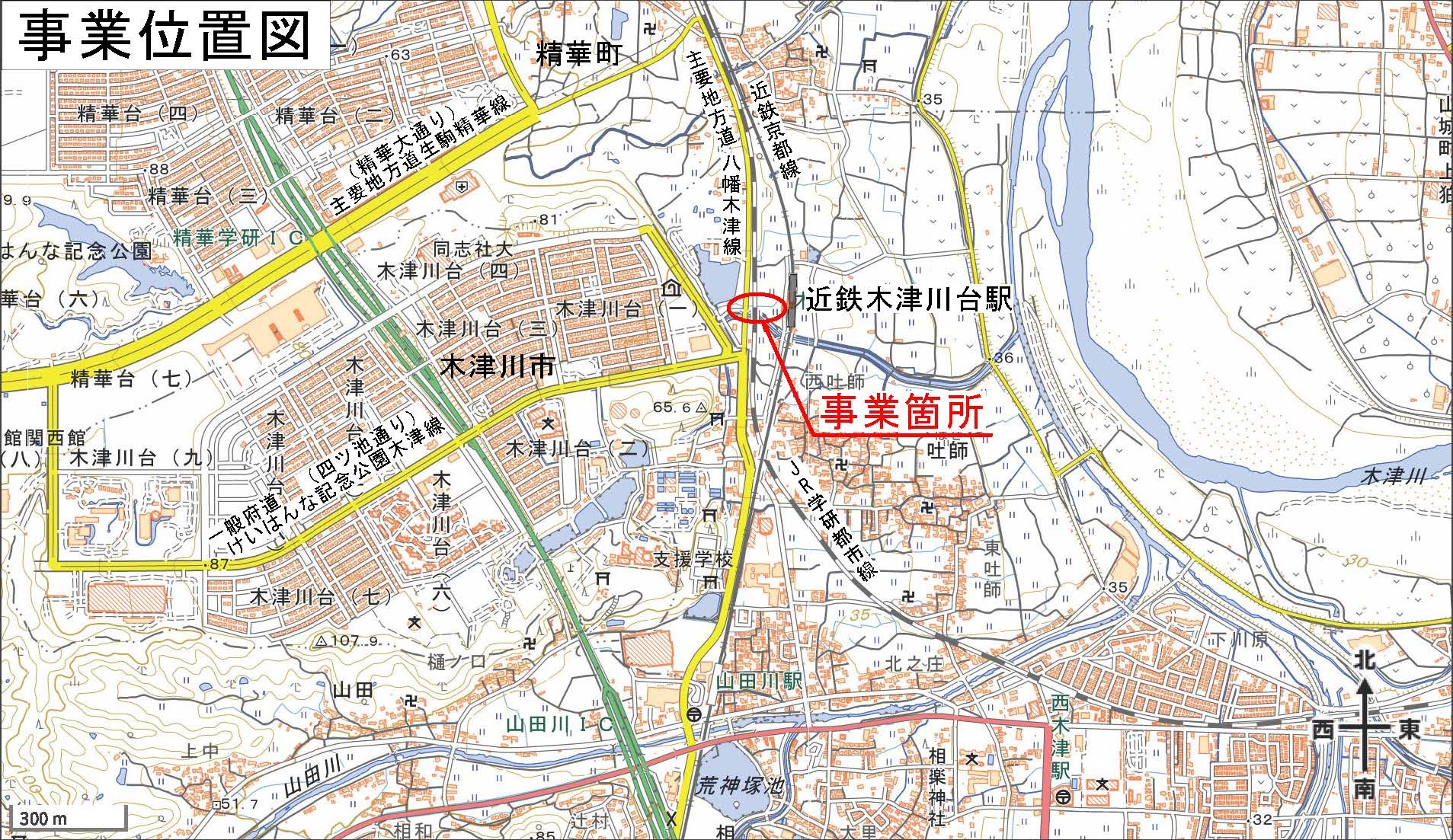 工事場所の地図