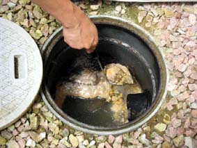 分離桝の清掃の様子1