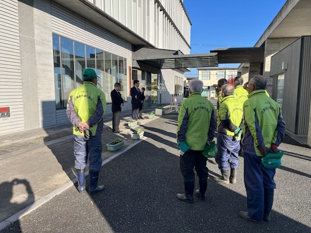 挨拶をしている市長の写真