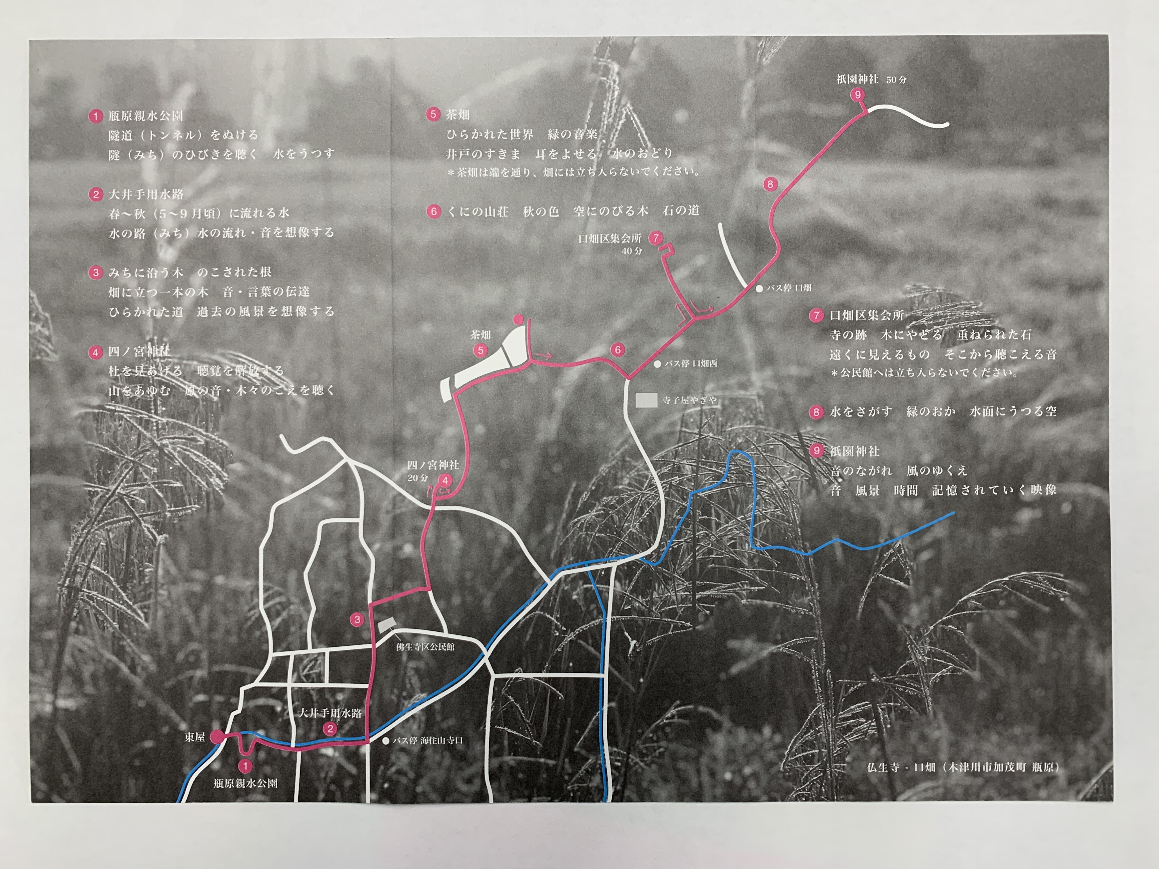 番号がふられている地図