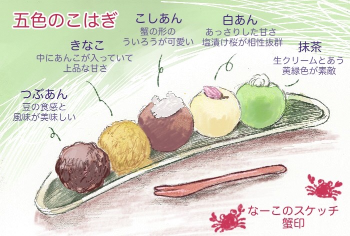 五色のこはぎのスケッチ