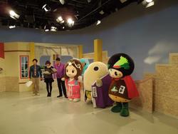 KBS京都「ぽじポジたまご」に出演した京都ご当地キャラの写真