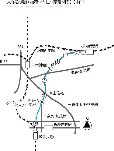 大仏鉄道地図