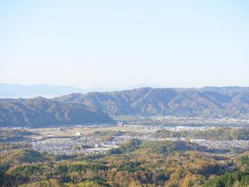貝吹岩から見た木津川市の写真