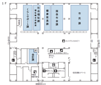 庁舎1階フロア図