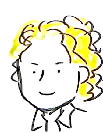 デザイナーの松田さんを描いたイラスト