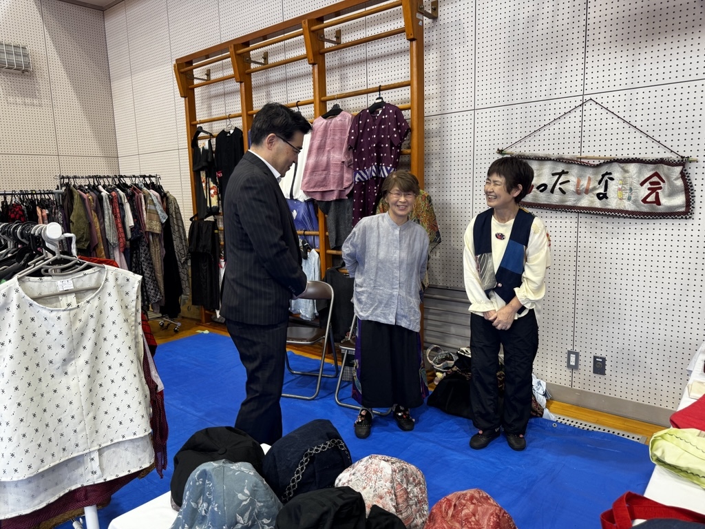 当尾の郷まつり市長訪問の様子