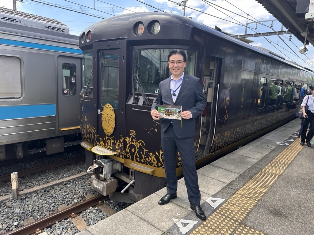 観光列車はなあかりと市長