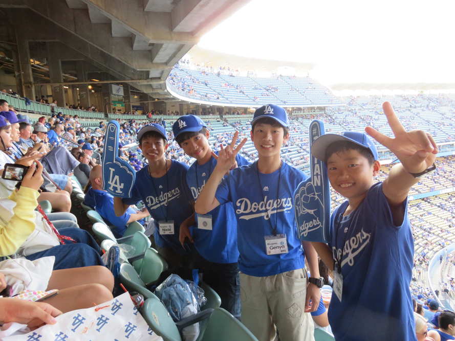 At a Dodgers Baseball Game